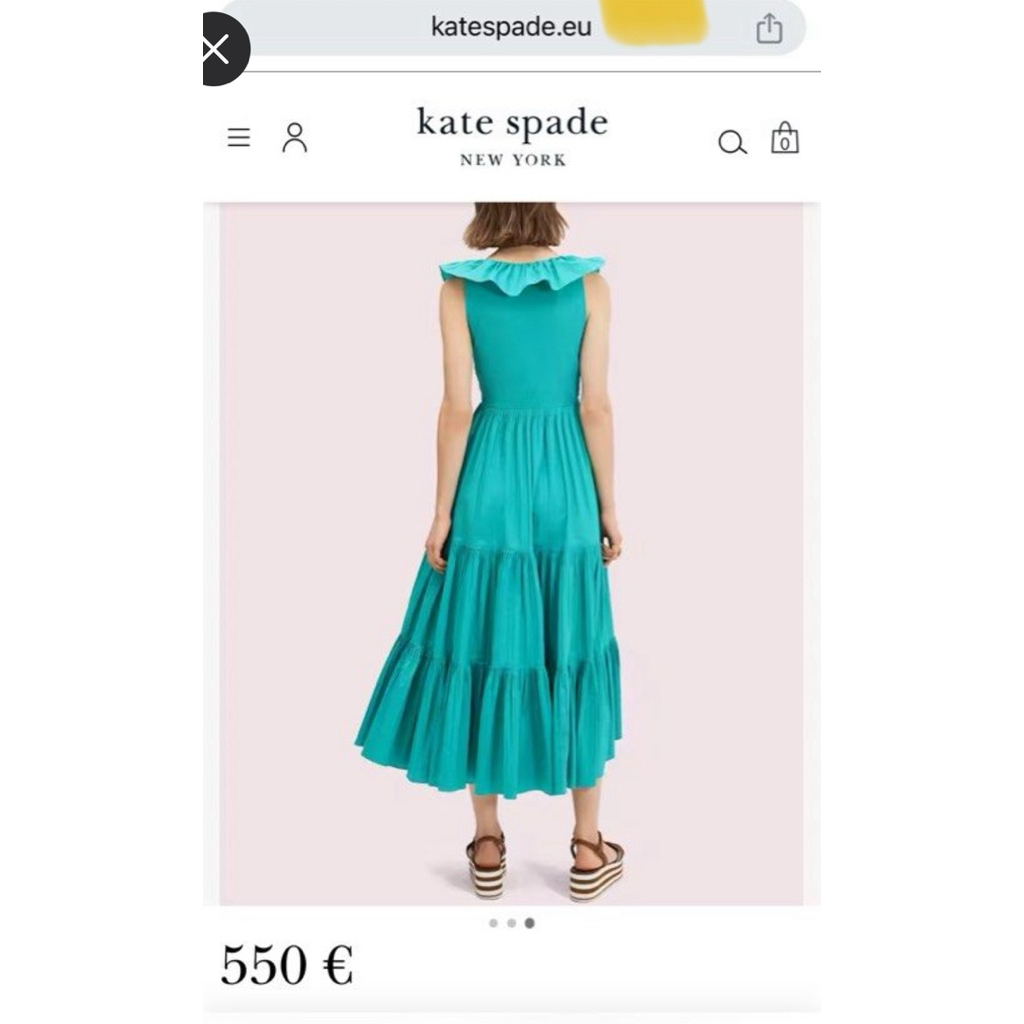 kate spade tiered poplin midi dress