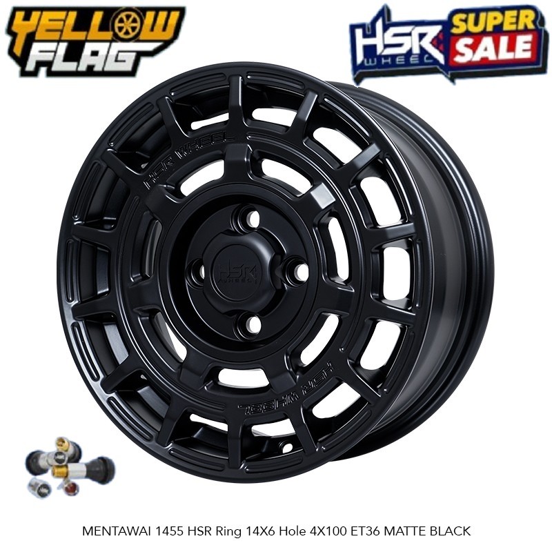 VELG MOBIL RING 14 VIOS BRIO AGYA SIGRA KARIMUN ETIOS HSR MENTAWAI R14 LUBANG 4 ET36 WARNA HITAM