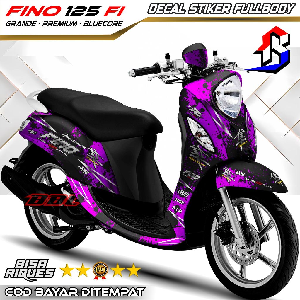 (COD PROMO) TERBARU Decal Stiker Fino 125 Fi Grande Premium Full body - Stiker Variasi Modifikasi