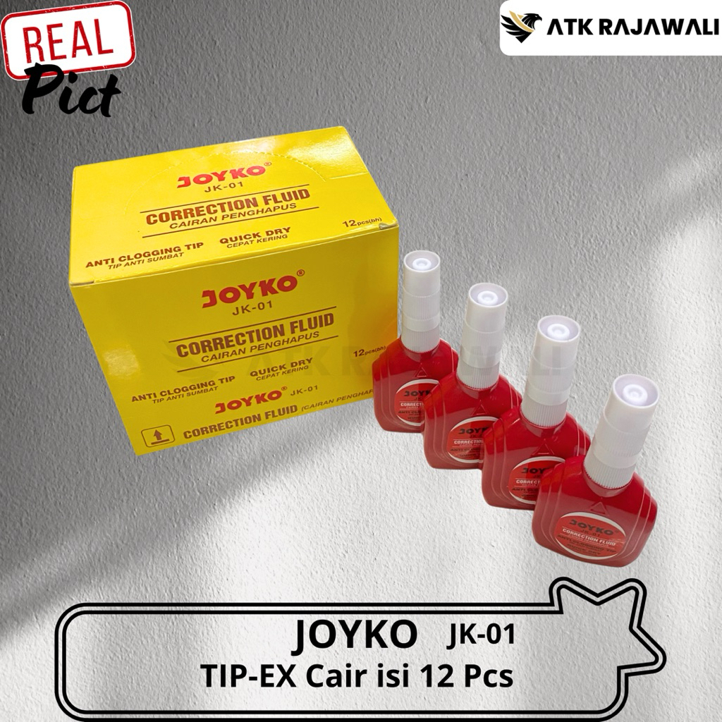 

Joyko Correction Fluid JK-01 Tip-ex Cair (Isi 12 Pcs/1 Pack)