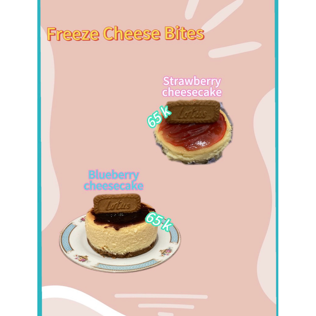 

(Pre-Order) cheesecake 12cm with strawberry/ blueberry jam dan biscoff lotus