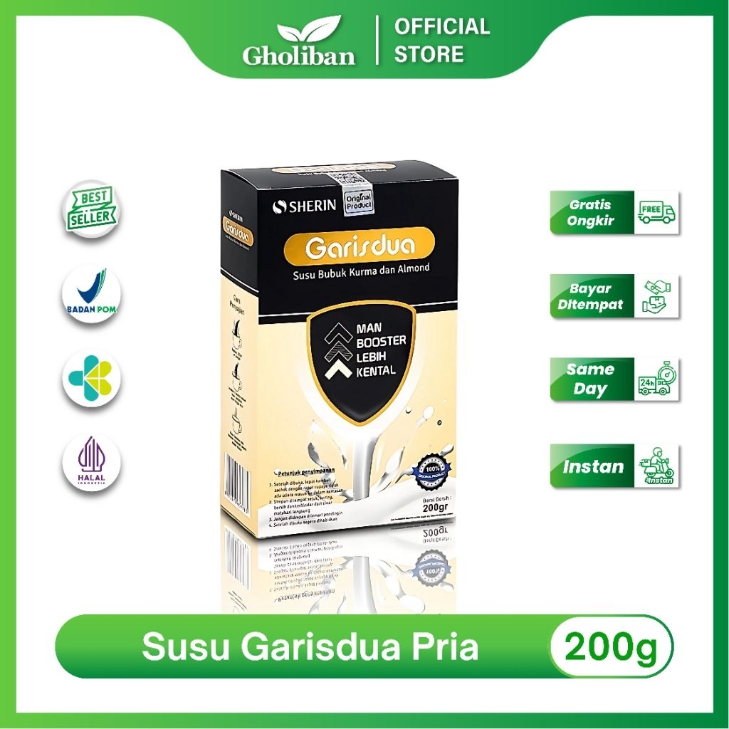 

Sherin Susu GARISDUA Pria 200g Nutrisi Lengkap Kesuburan Pria