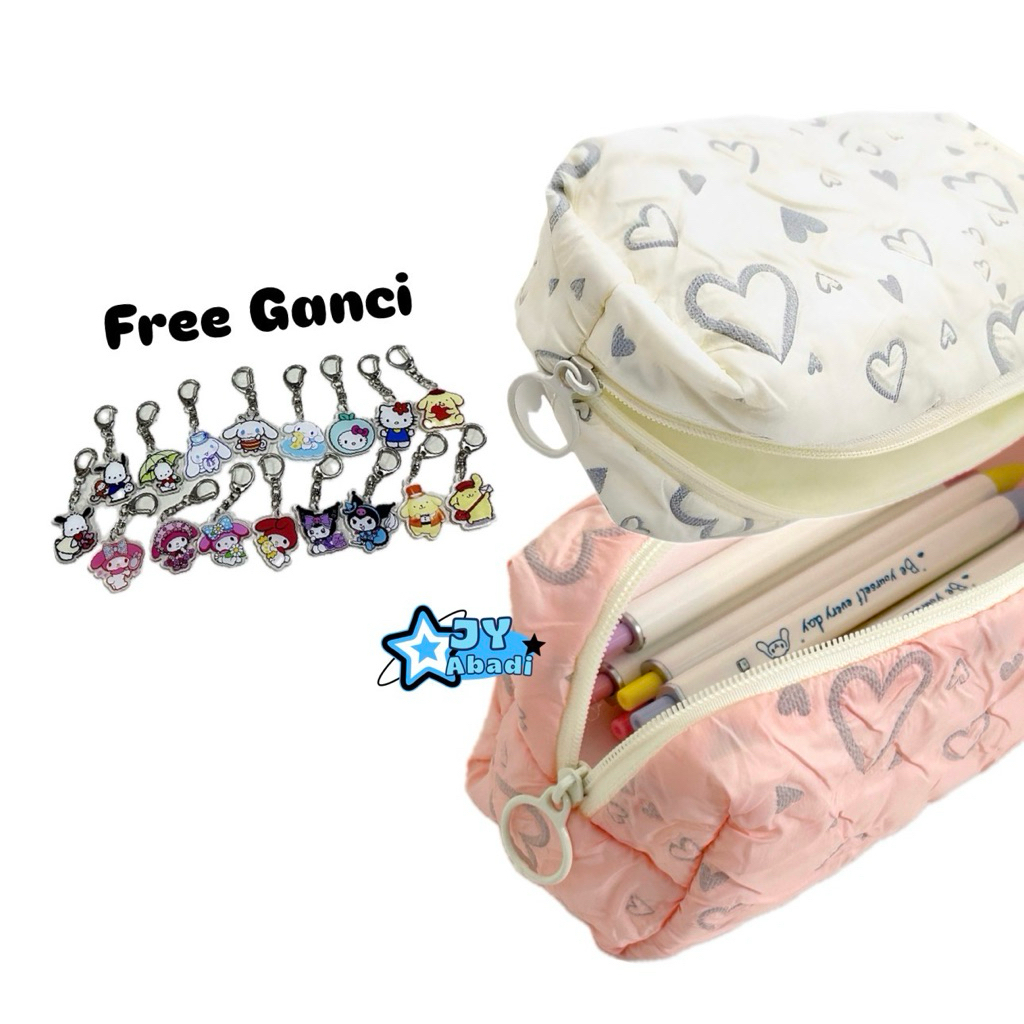 

KOTAK PENSIL LUCU IMPOR MODEL LOVE SERBAGUNA STATIONARY BAG BAHAN SUPER LEMBUT SB-7