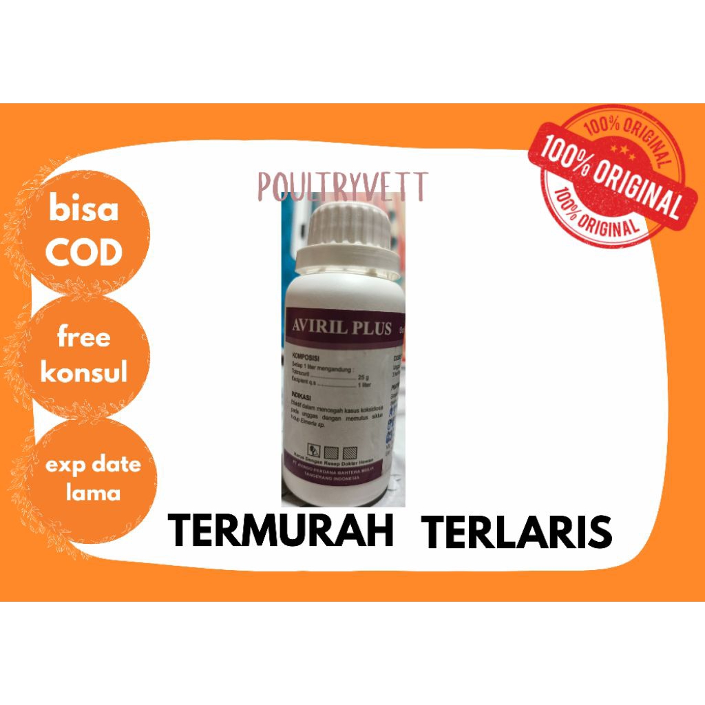 (ANTIBIOTIK AYAM) AVIRIL KEMASAN 100ML | OBAT KOKSI