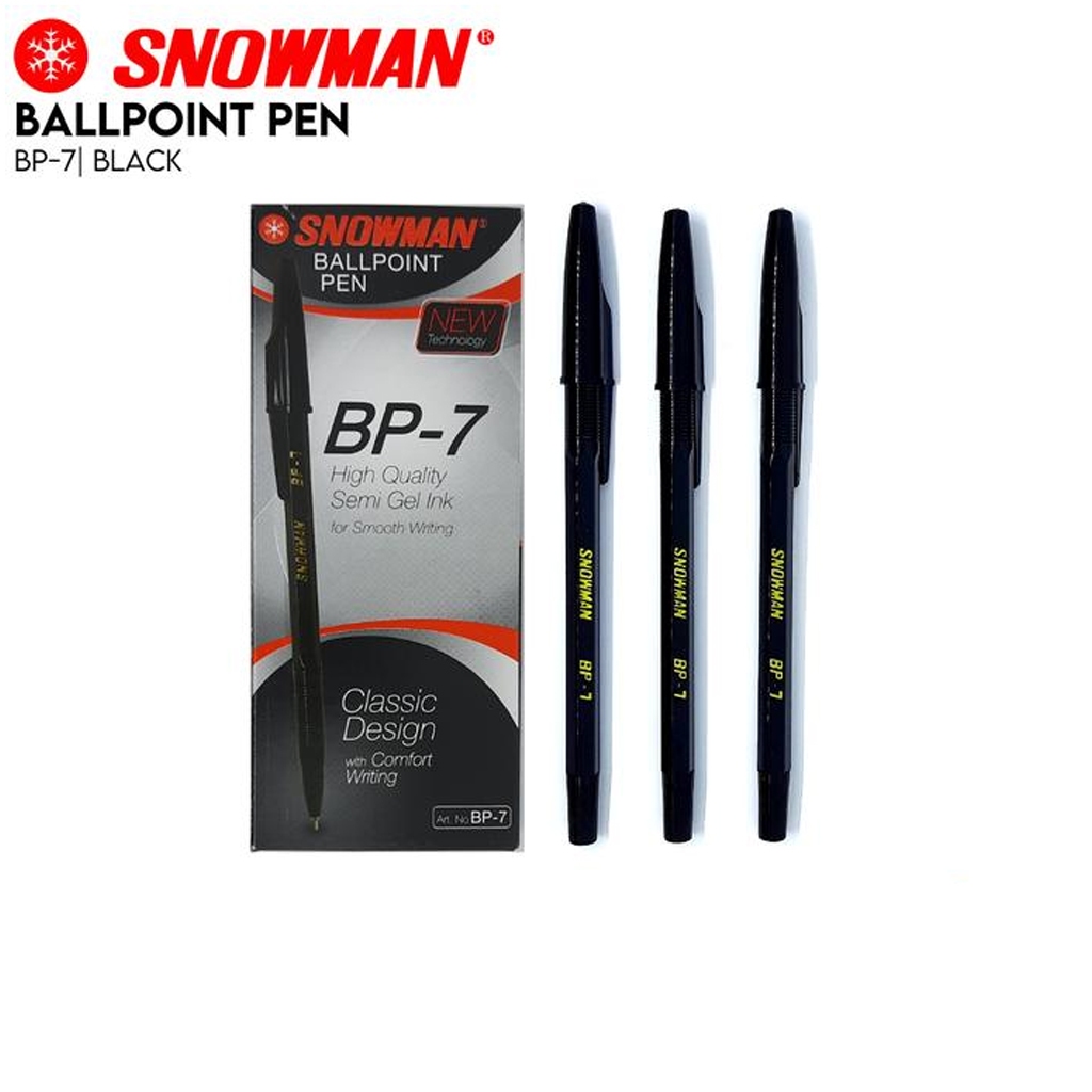 

Bolpen / Ballpoint / Pulpen Snowman BP7 / BP 7 0.7 mm - 1 lusin