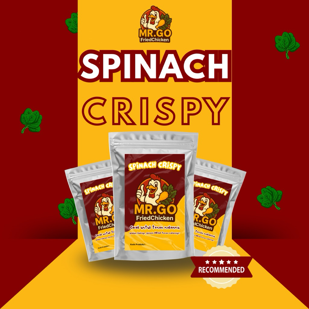 

[COD] MR.GO Spinach Crispy Original Gurih Teman Makan|| Lauk|| Pendamping