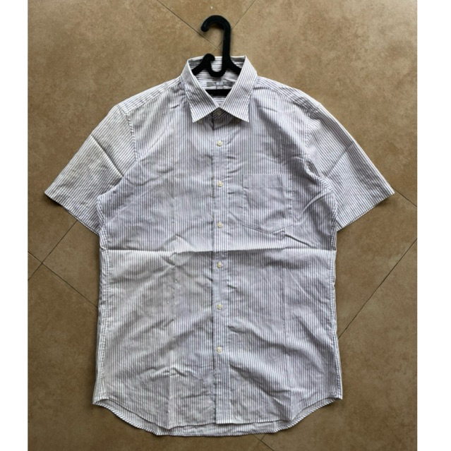 KEMEJA STRIPE UNIQLO WHITE SECOND
