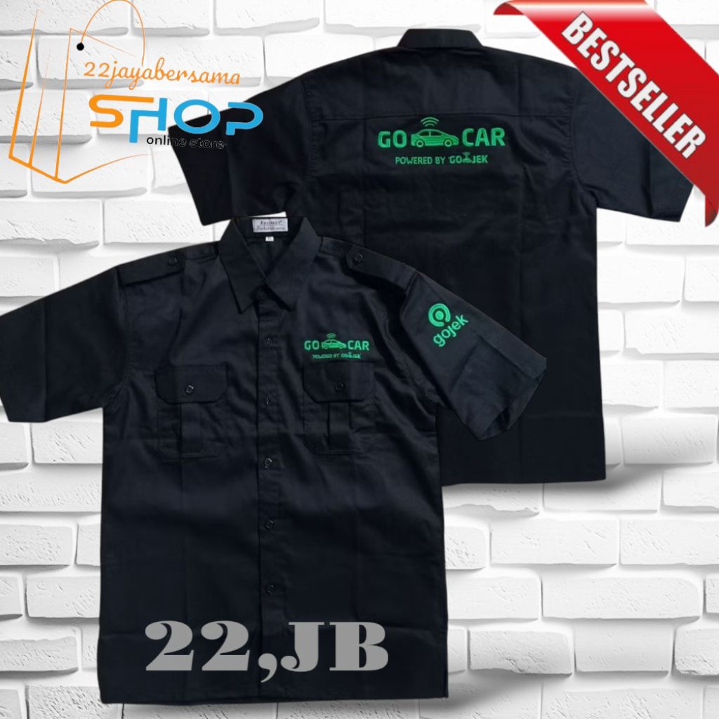 Kemeja Gocar • Baju Kemeja gocar • Seragam gocar full bordir