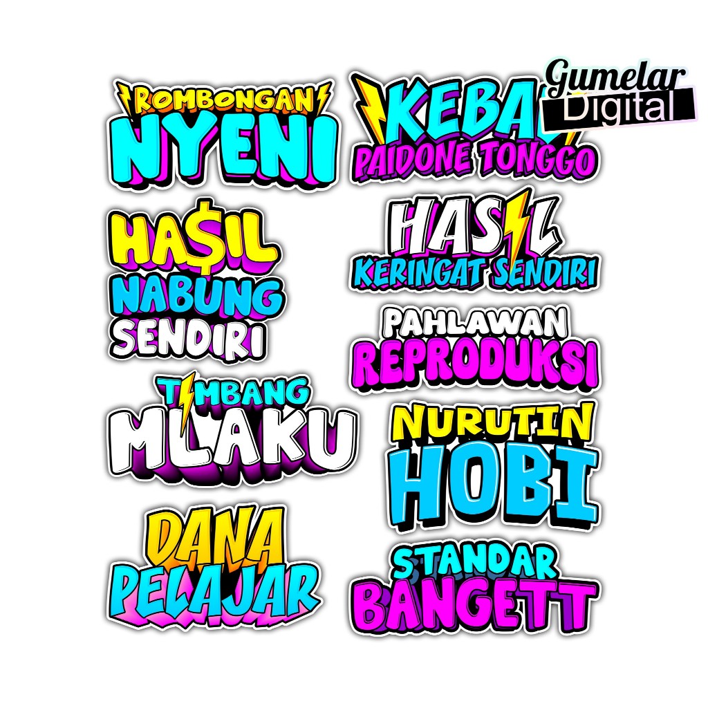 

STIKER PACK ISI 9 ROMBONGAN NYENI PAHLAWAN R3PRODUKSI DANA PELAJAR