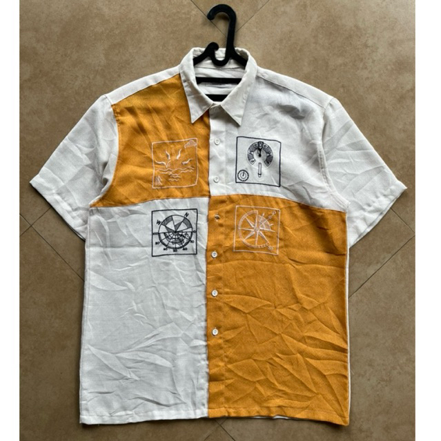 KEMEJA PARKLAND WHITE YELLOW SECOND
