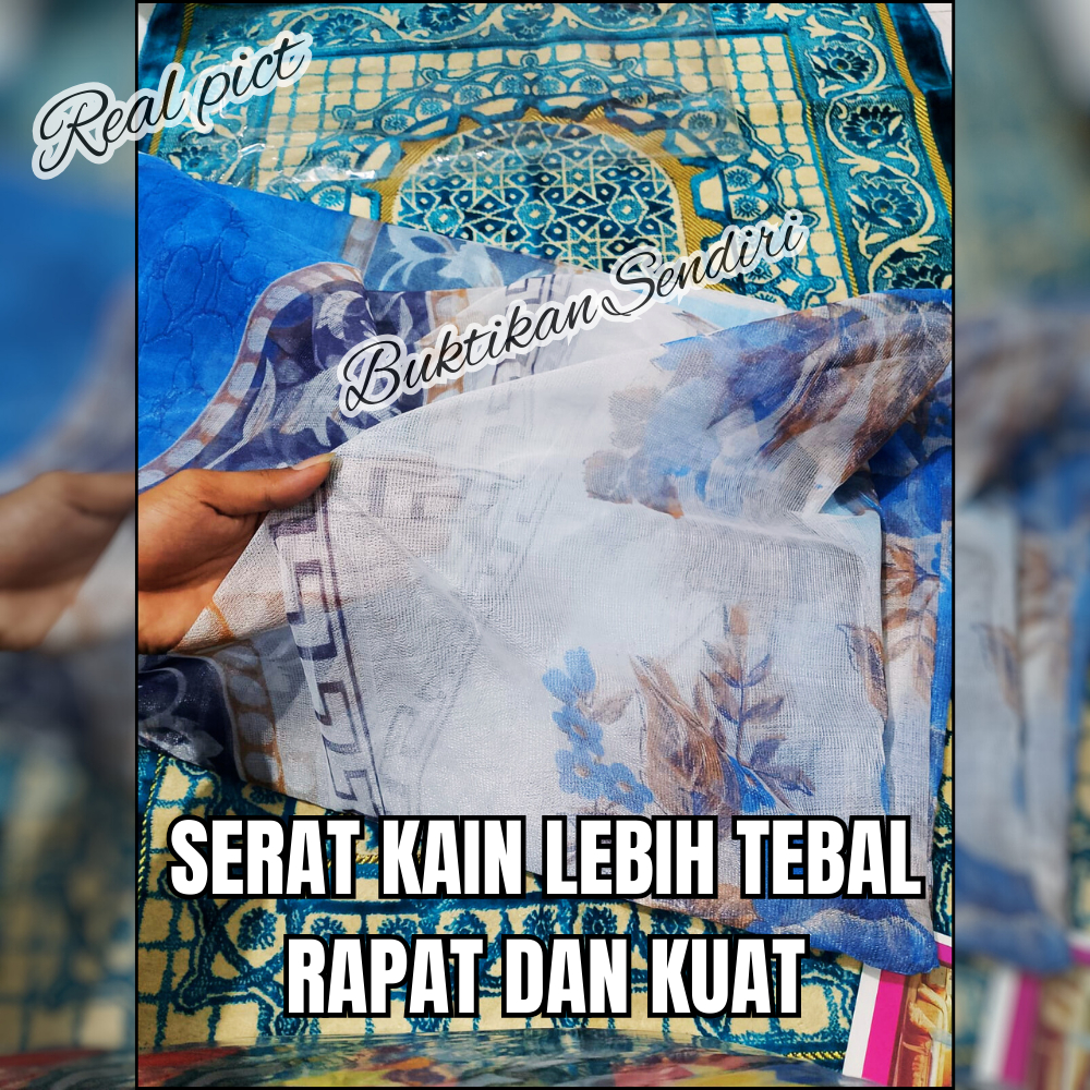 Kelambu Anti nyamuk Jumbo Motif Bnga Tebal Premium / Selambu Kotak Gantung .