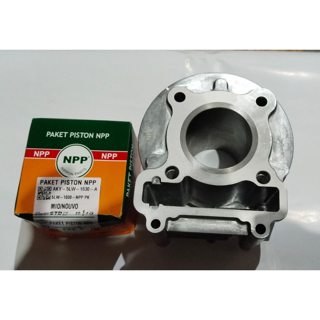 NPP CYLINDER PORING BORING BLOCK BLOK SEHER ASSY SET KOMPLIT PISTON RING SEHER MESIN MIO SPORTY SMIL