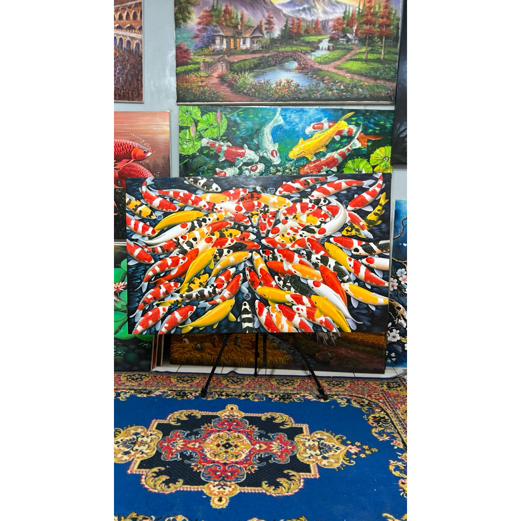 Lukisan ikan koi 99. handmde