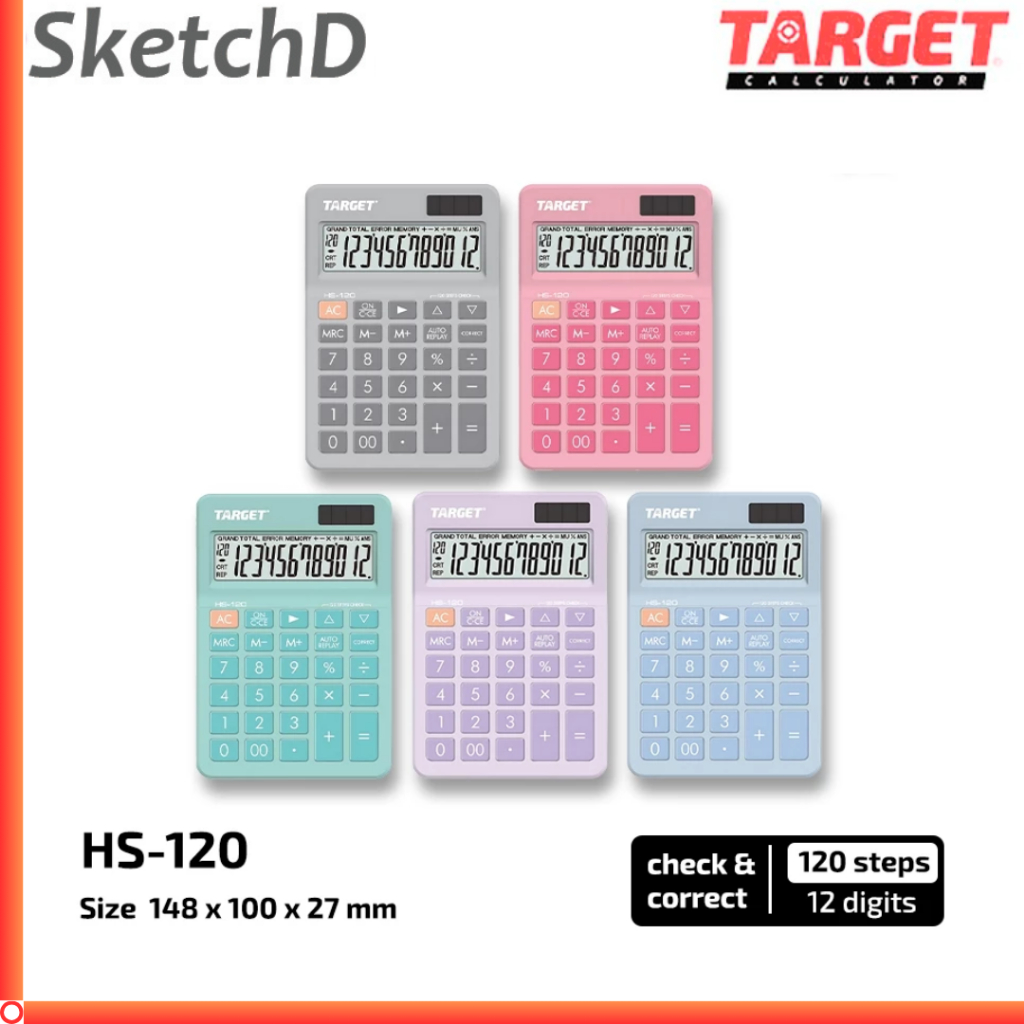 

Kalkulator Meja sedang 12 digit Target HS 120 Desk Calculator HS120