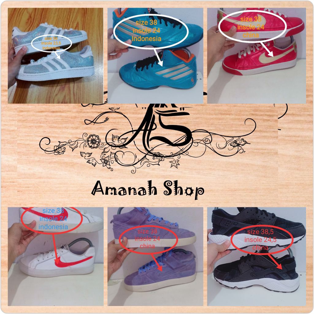 sepatu second size 38