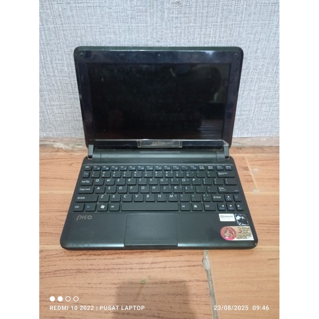 Notebook Axioo Pico W217CU/CJM mesin nyala indikator anggap gambling unit mulus kumplit Lcd mulus ga