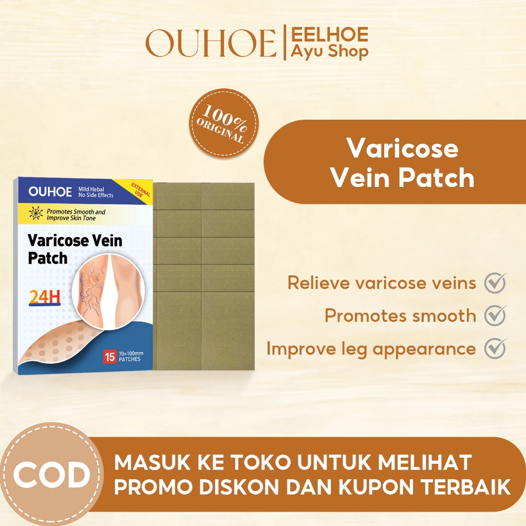 OUHOE Koyo Varises 24pcs Varicose Veins Herbal Heling Patch Spider Legs Treatment Obat Varises Koyo 