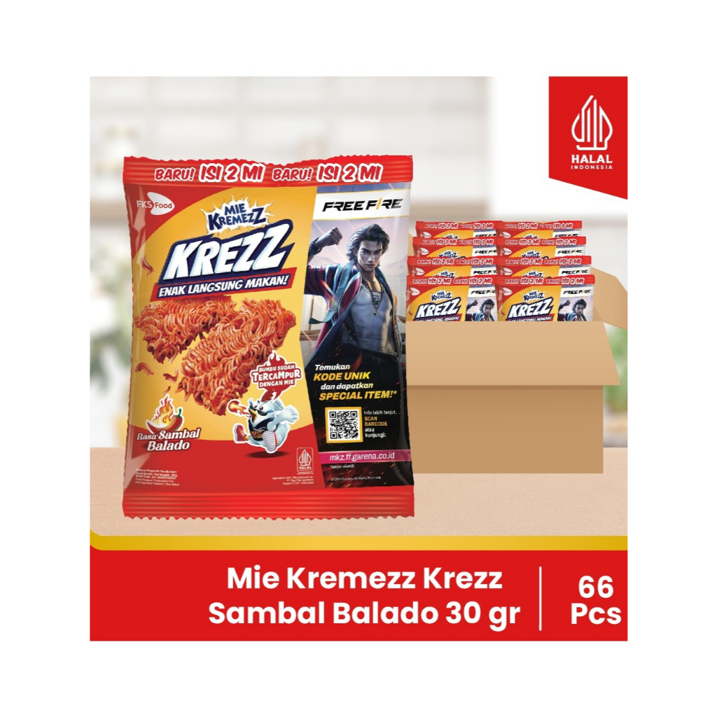 

Paket Bundling - Mie Kremezz Shorr - Sambal Balado - 16gr - 12pcs