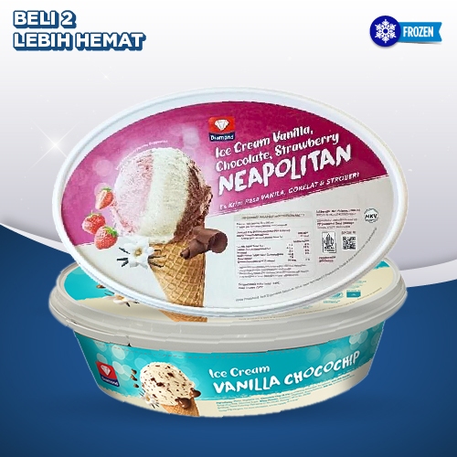 

BELI 2 LEBIH HEMAT ICECREAM 700 ML VANILLA CHOCOLATE CHIP & NEAPOLITAN