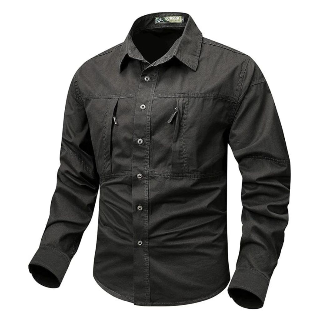 kemeja PDL pria tangan panjang saku zipper / kemeja tactical pria tangan panjang saku zipper / kemej