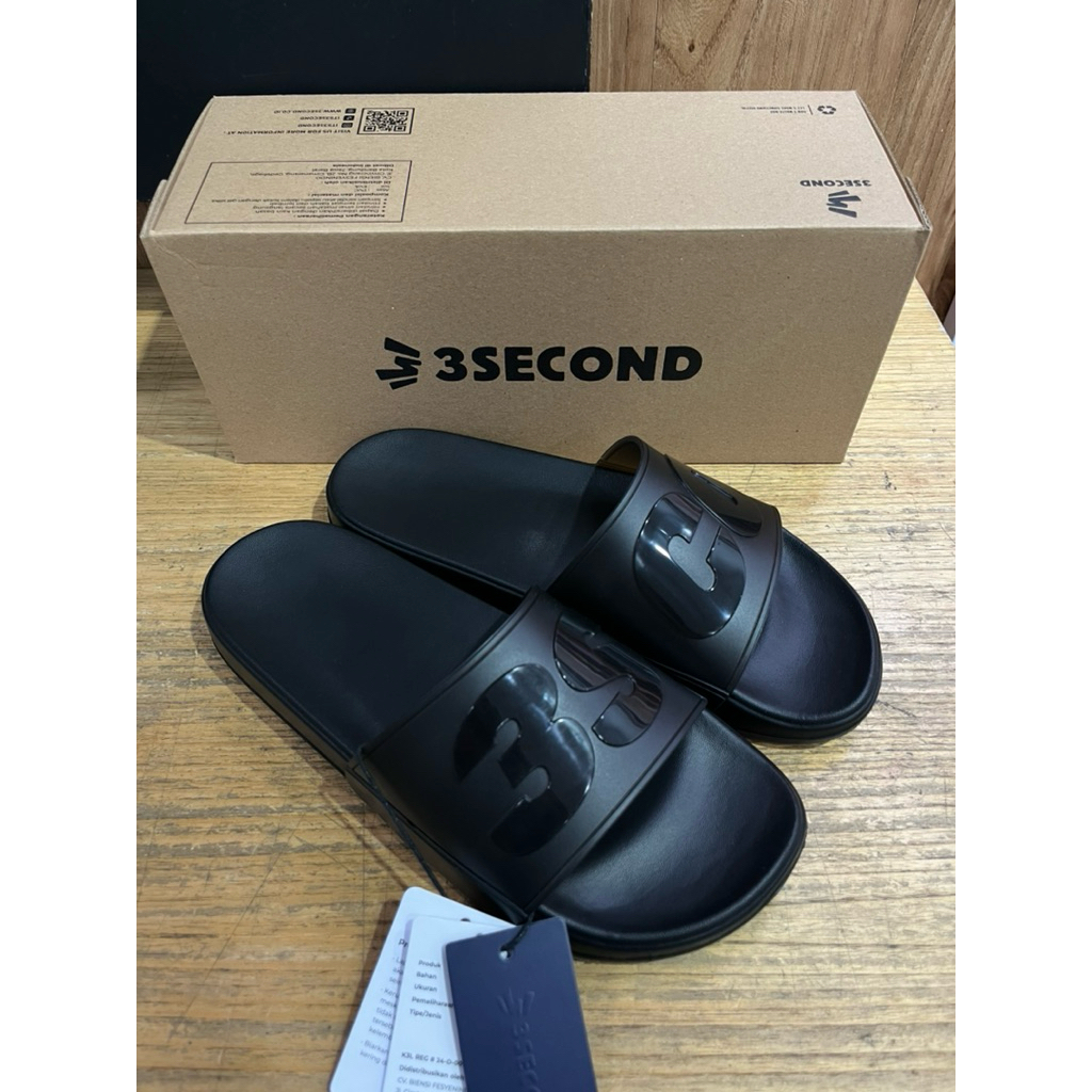 Sandal 3Second Men’s Slip On Glossy Trans Original Terbaru