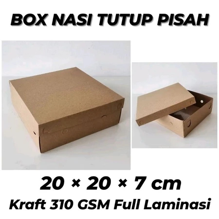 

Box Catering 20x20x7 Tutup Pisah Full Laminasi