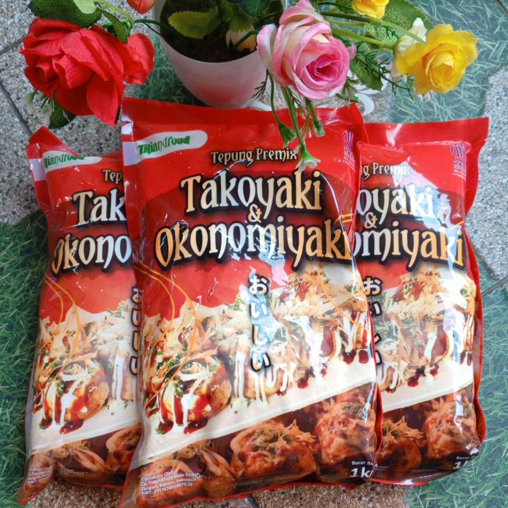 

Tepung premix takoyaki titiandfood okonomiyaki 1kg termurah halal tepung premix tako ball flour sale promo termurah sale
