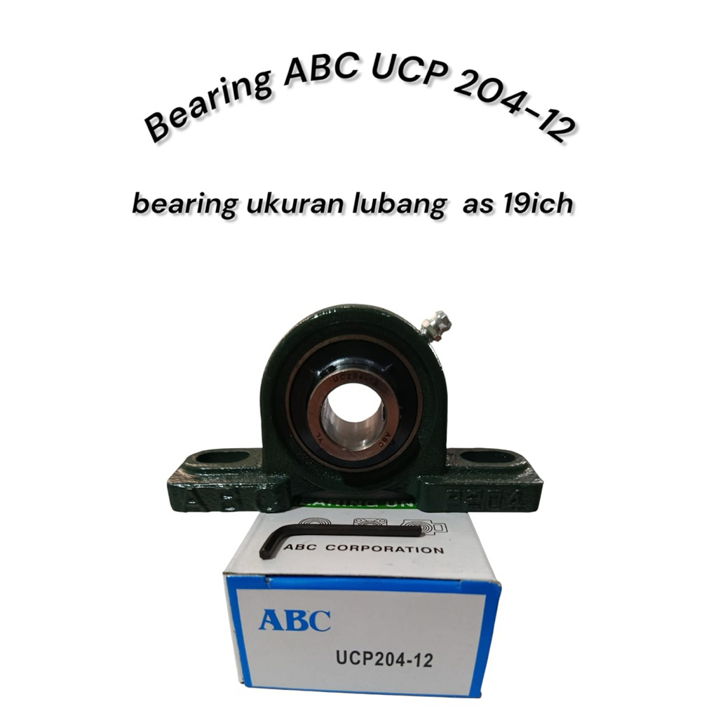 BEARING ABC UCP 204-12 / as 19mm (3/4 inch), bearing duduk, laher duduk