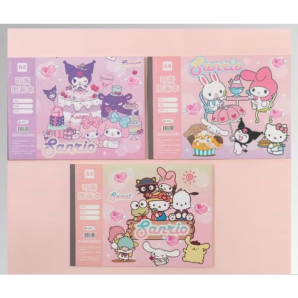 

Buku gambar KUROMI A4 26 lembar + stiker, 8 lembar jilid spiral kuromi per pcs / Buku gambar sanrio kuromi A4 / Buku gambar anak kuromi A4 (1 pcs) jilid spiral, 26 lembar + stiker