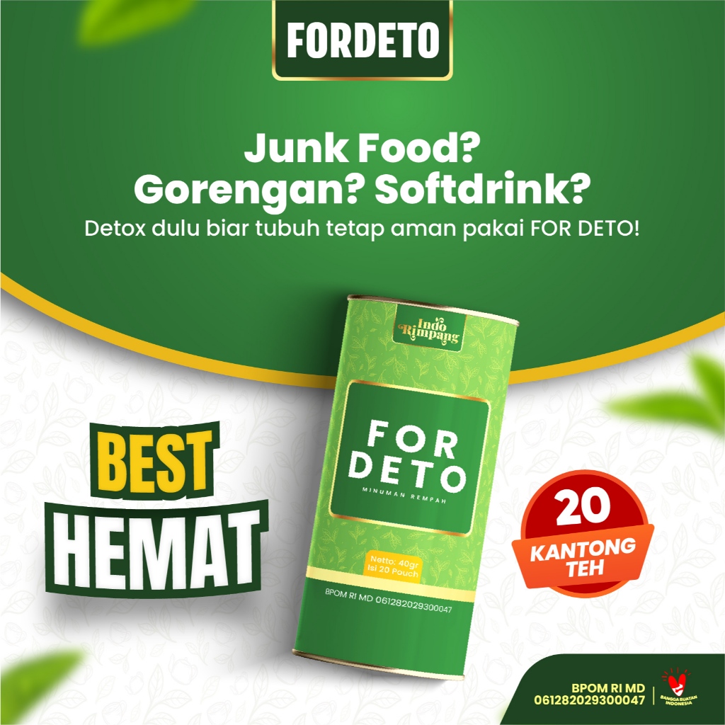 

Teh For Deto Minuman Rempah Rimpang Herbal Alami Atasi Nyeri Sendi Anti Radang & Stabilkan Gula Darah