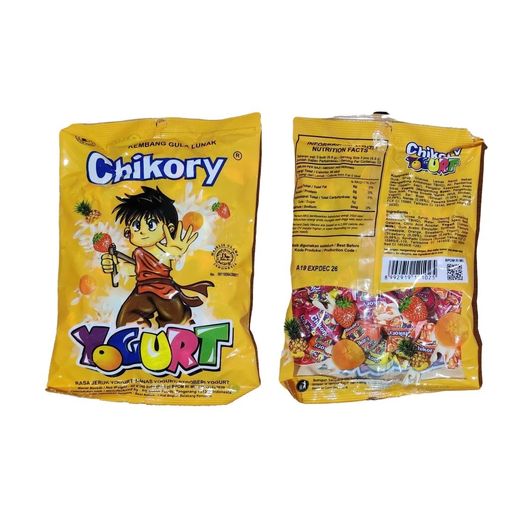 

PERMEN CHIKORY YOGURT 1 PAK ISI 40 PCS
