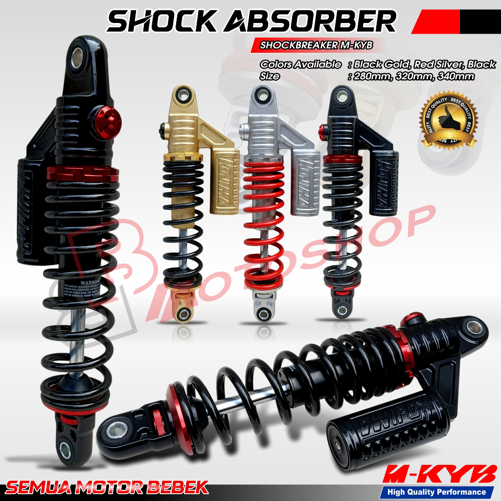 Shockbreaker Belakang Tabung Atas Model KYB Shock uk 280mm 320mm 340mm semua motor bebek IMPORT
