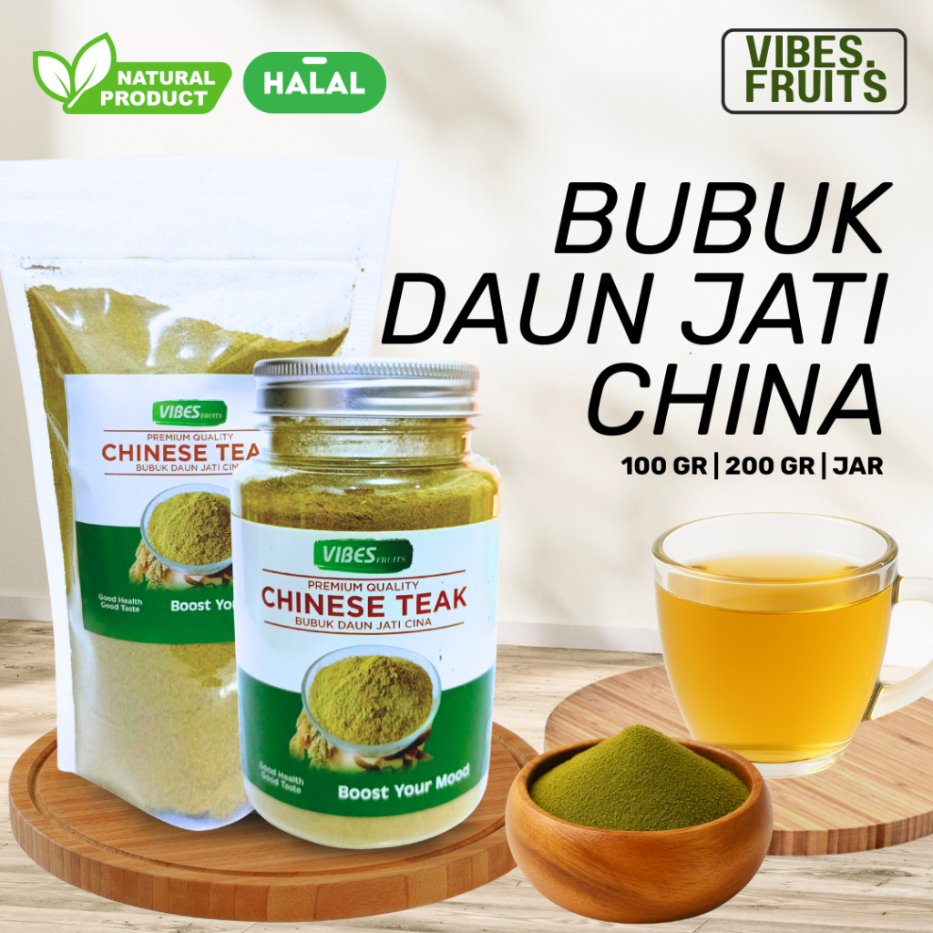 

Bubuk Daun Jati China 100gr 200gr / Serbuk Daun Jati China Jamu Herbal Alami Tanpa Campuran