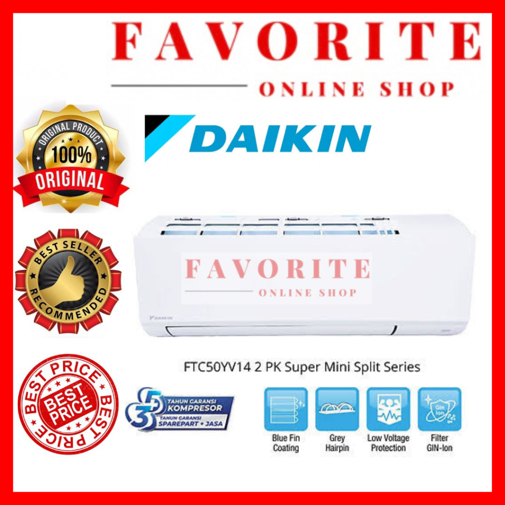 AC DAIKIN 2 PK  FTC 50YV / FTC50YV / FTC 50 YV / DAIKIN AC FTC50YV14 INDONESIA