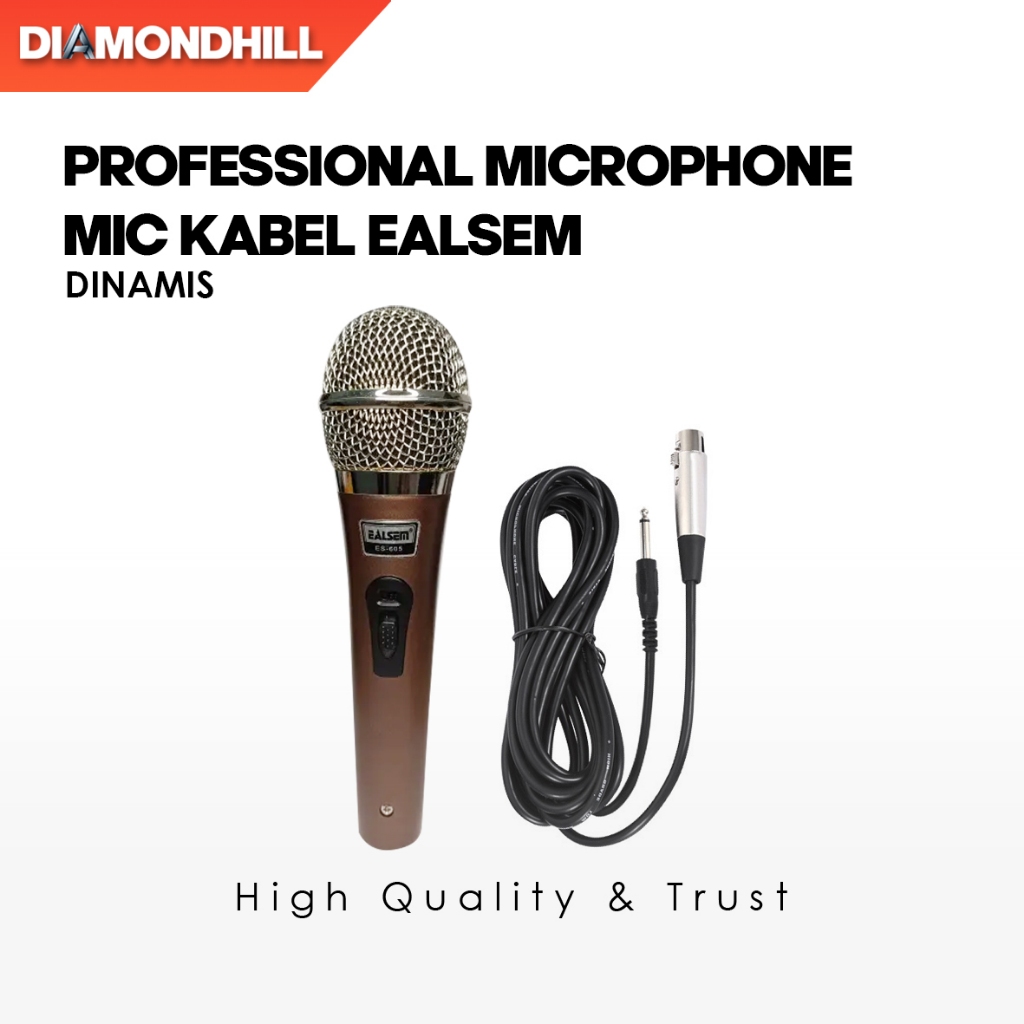 MIC KABEL - PROFESIONAL ES-605 EALSEM / Ealsem Microphone / Mikrofon Kabel ES-605