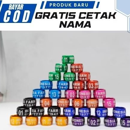 RING BURUNG | 53 MERPATI HIAS LUBANG 10mm DONAT LUBANG 10MM | CUSTOM CETAK NAMA | MERPATI | DLL