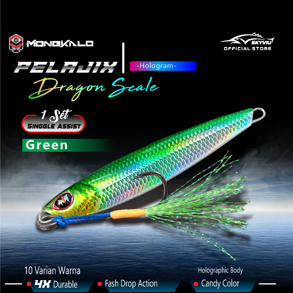 Mongkalo Pelajix Sisik-Kecil noGID noMotif Candy 30 Hijau