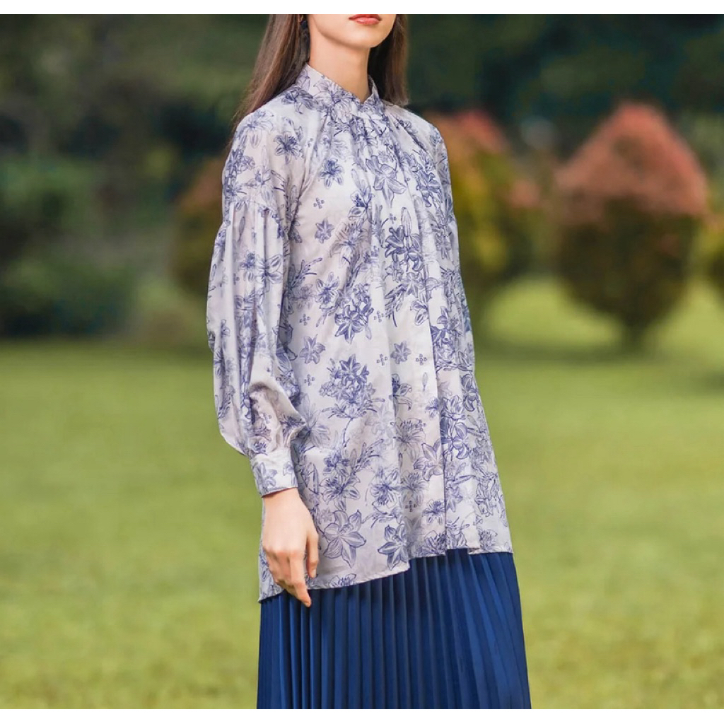 Zytadelia inca Cotton Shirt Peony blue M WHS Minor defect