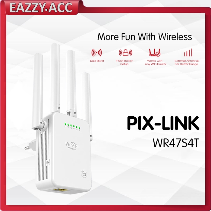 Wireless-N Wifi Repeater PIX-LINK 1200Mbps AP & Repeater WR47S4T