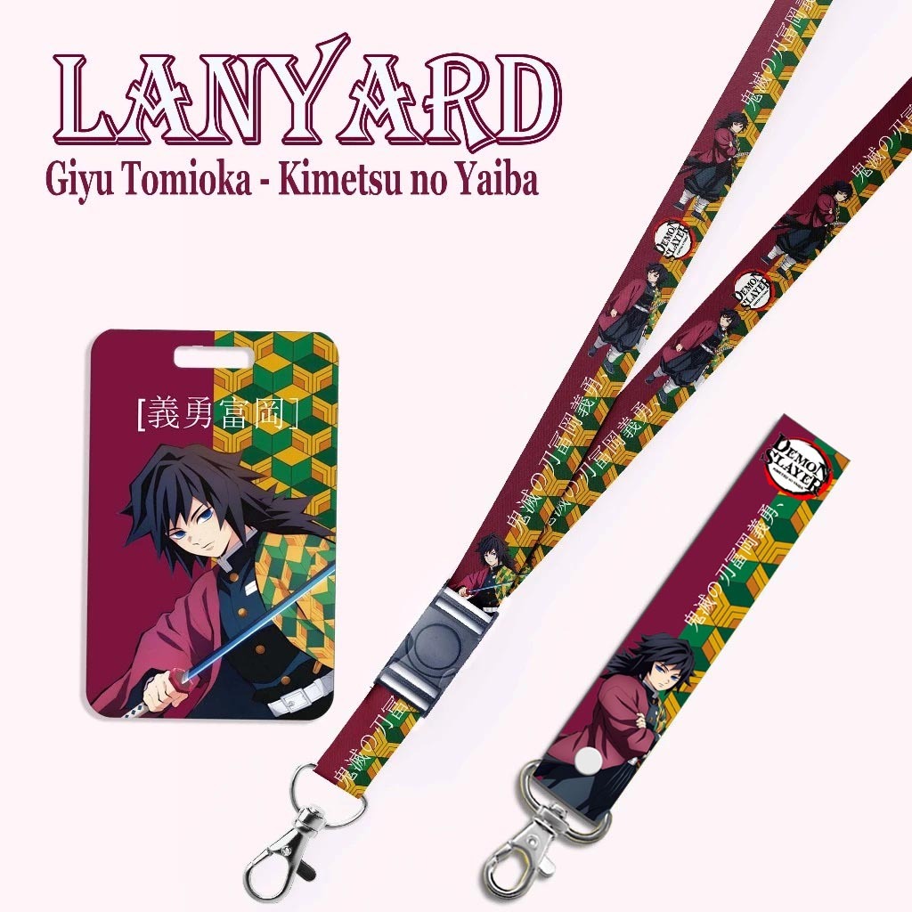 

STRAP LANYARD CARD HOLDER Giyu Tomioka Gantungan Kunci, Handphone, ID Card