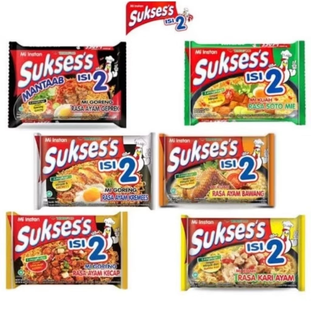 

sukses's/suksess mie instan isi 2 122gr per bungkus all varian