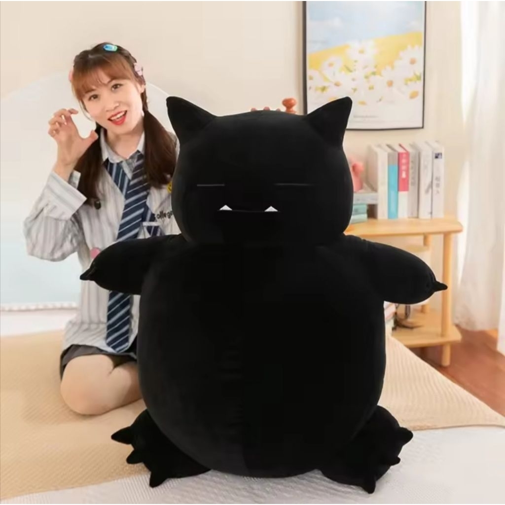 Black Snorlax Plush Pokemon Plush Toys Big Size Kawaii Soft Snorlax Plushie Dolls Pillow original