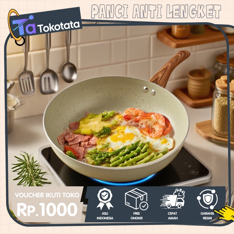 Tokotata Wajan Datar Multifungsi Untuk Steak Telur, Masak Anti Lengket Cocok untuk  Household