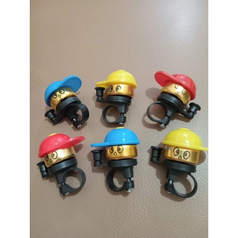 Bell/Bel Sepeda Motif Bell Sepeda Topi Nyaring bunyinya lucu ada topi diatasnya Emoticon (B001)