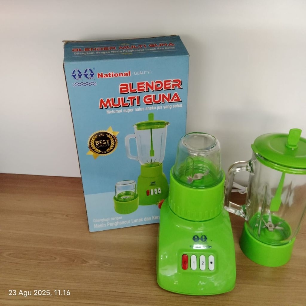 Blender Kaca QQ National 2 in 1 GMM 18 Blender Kaca Serba Guna Nasional QQ 2 in 1