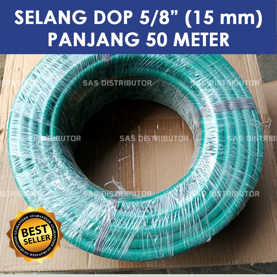 (Roll) Selang Air DOP Elastis 5/8" Roll 50 Meter Greenleaf / Selang Dof 5/8 / Selang Dop 5/8" Taman