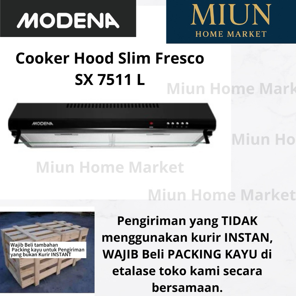 Modena SX 7511 L Cooker Hood Slim Fresco 70 Cm Penghisa Asap - SX7511L / SX-7511