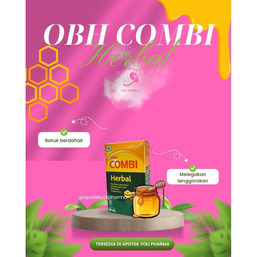 OBH Combi Herbal 60ml Sirup Obat Batuk Berdahak Obat Batuk Herbal Membantu Melegakan Tenggorokan Oba