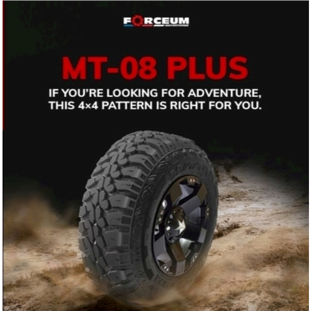 Ban Pacul Ring 13 Forceum M/T08 26X7,5 R13 | Ban R13 Buat Muatan Medan Berat