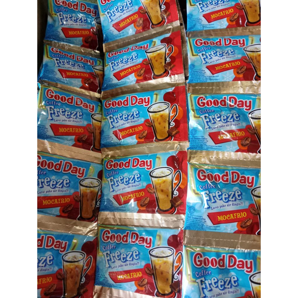

KOPI GOOD DAY FREEZE MOCAFRIO JUGA GOOD DAY CAPPOCCINO 1 RENTENG ISI 10 SHACET